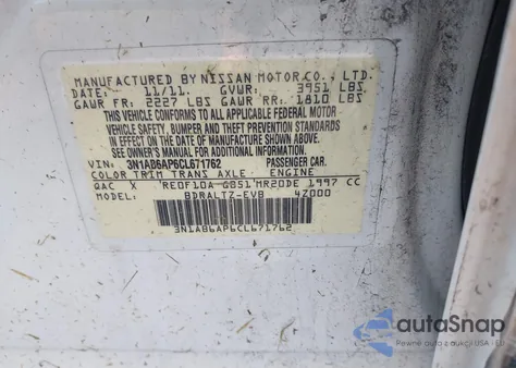 2012 Nissan Sentra 2.0 Sr from USA, damaged, VIN 3N1AB6AP6CL671762